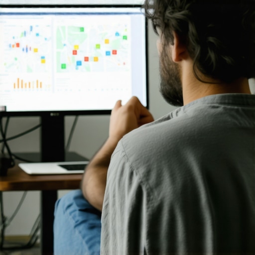 SEO expert reviewing local map pack reports and analytics