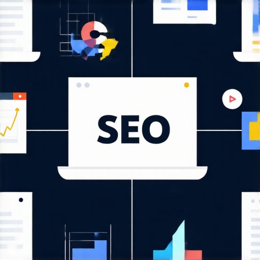 Illustration of local SEO elements like reviews, engagement, and website signals