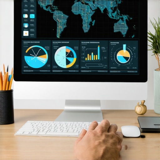 Person analyzing SEO data on a computer for local map pack optimization