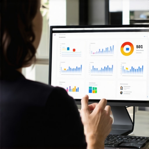 Person reviewing Google My Business dashboard with analytics and graphs