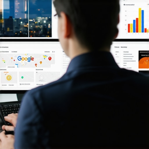 Person analyzing Google Maps SEO data and strategies on a laptop