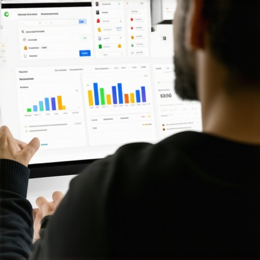 Business owner working on Google My Business profile optimization on computer