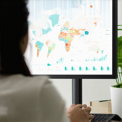 Business owner reviewing local map performance analytics on digital devices