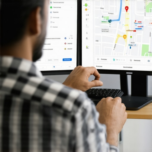 A person analyzing local SEO metrics on a computer