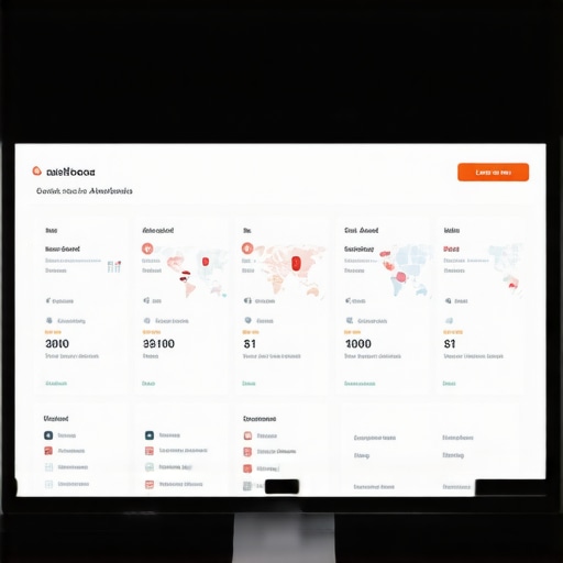 Person analyzing local SEO analytics on a computer screen with maps data
