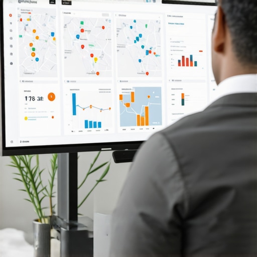 Person analyzing local search rankings and map pack performance on a laptop