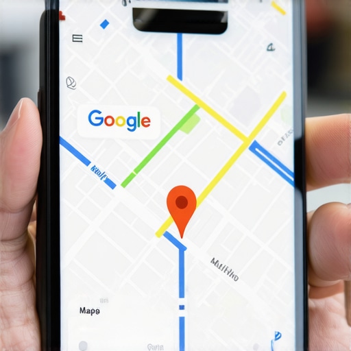 Smartphone screen showing a local business on Google Maps