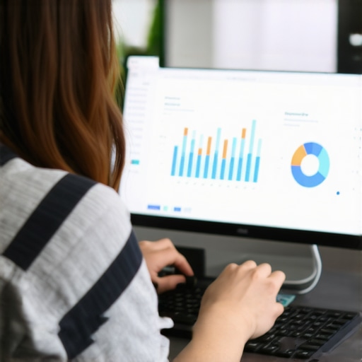 Person analyzing local SEO performance data on a computer