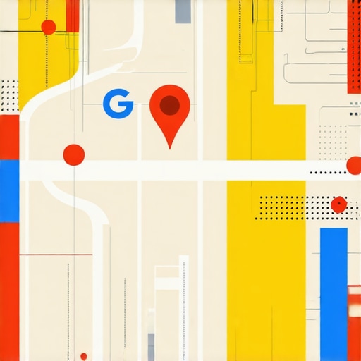 Digital illustration of data signals influencing Google Maps rankings